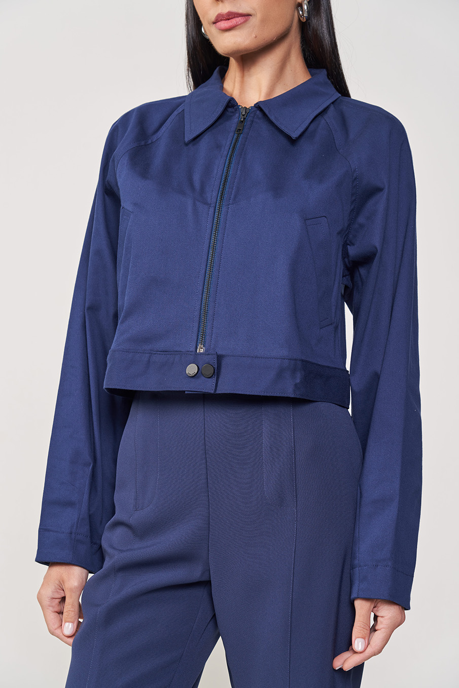 480101248-33551_2 Navy Cropped Zip Jacket