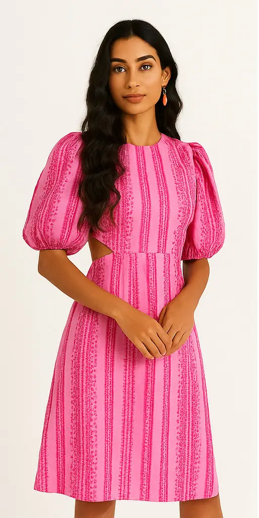 Chic Pink Dress in Soft Light 1