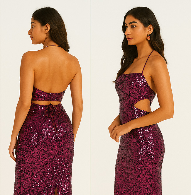 Glamour in Magenta Sequins2