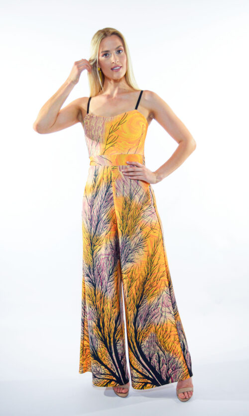 Sunset Blaze Wide-Leg Jumpsuit — Rental